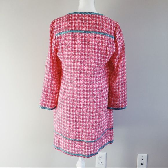 Vineyard Vines Cowrie Shell Silk Tunic Dress - Picture 4 of 5